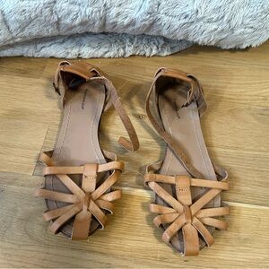 Francesca's Collections Tan Strappy Sandals